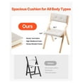 thumbnail image 5 of Wooden Folding Chairs with Cushion - Set of 2, Portable Foldable Chair, 5 of 6