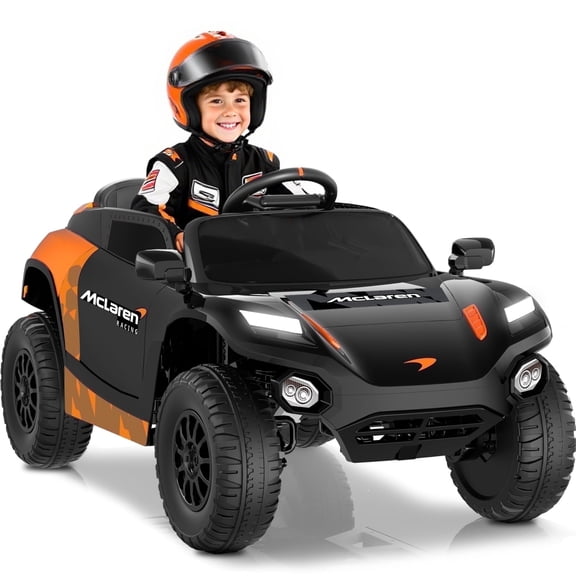 YunTopKids 24 Volt Ride on Toys for Kids, Licensed McLaren Power Car Wheels with Remote Control, 4 Wheels Suspension, LED Light, Electric Car for Boys Gifts