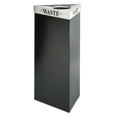- Safco Trifecta 21 Gallon Waste Receptacle Black Recycling Bin