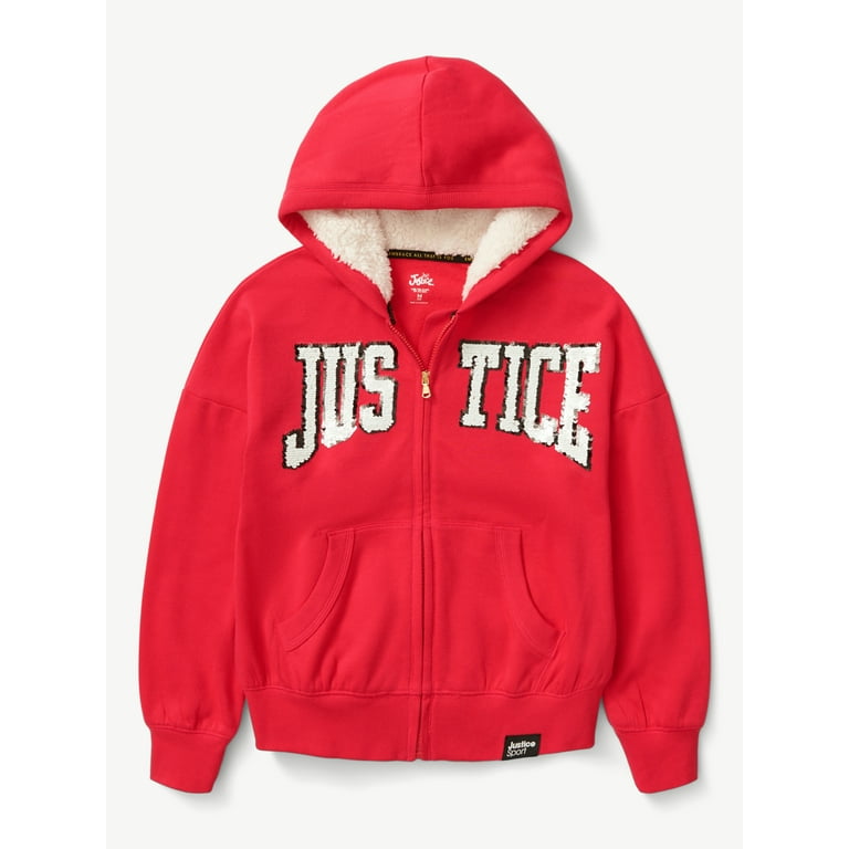 Justice zip top up hoodie