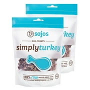 Angle View: Sojos Simply Turkey Freeze-Dried Dog Treats 4 oz 2 Pack