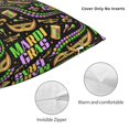 thumbnail image 3 of Yiaed Mardi Gras3 Print Pillow Covers Super Soft Decorative Square Throw Pillow Covers Case Cushion Covers for Sofa Couch Bedroom Car Decor（No pillow core）-20"x20", 3 of 7