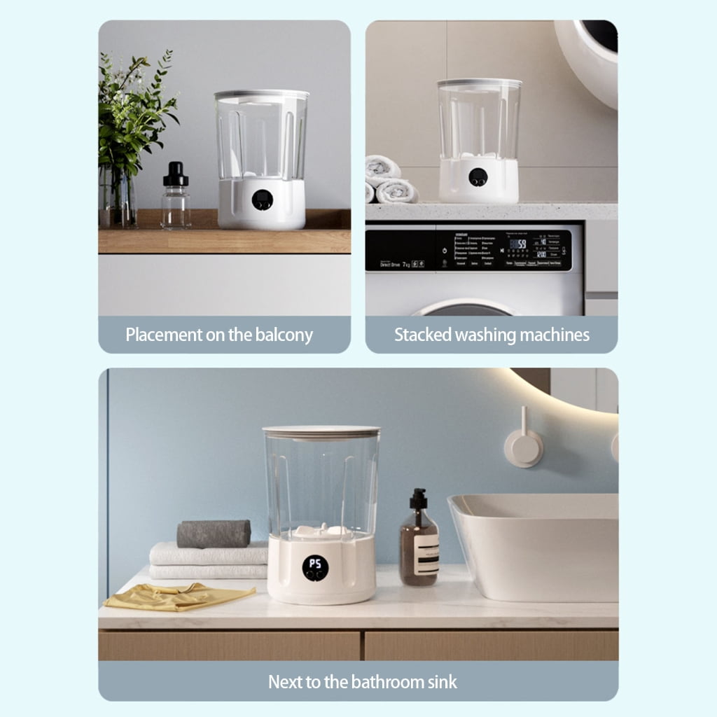 Underwear Washing Machine Rechargeable Mini Portable Washing Machine Underwear Baby Clothes Lightweight for Apartment