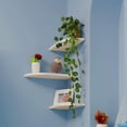 thumbnail image 5 of WELLAND Floating Corner Shelves Wall Mounted Display Shelf Set of 3 for Bathroom, Bedroom, Living Room, Kitchen, Office and More, 5 of 6