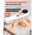 thumbnail image 3 of Vacuum Sealer Machine, Vacuum Sealer for  One-  Automatic, Easy-to-operate  Saver for Dry & Moist Foods, Compact Design  Suction Air Sealing System with 15 Vacuum Bags, 3 of 6