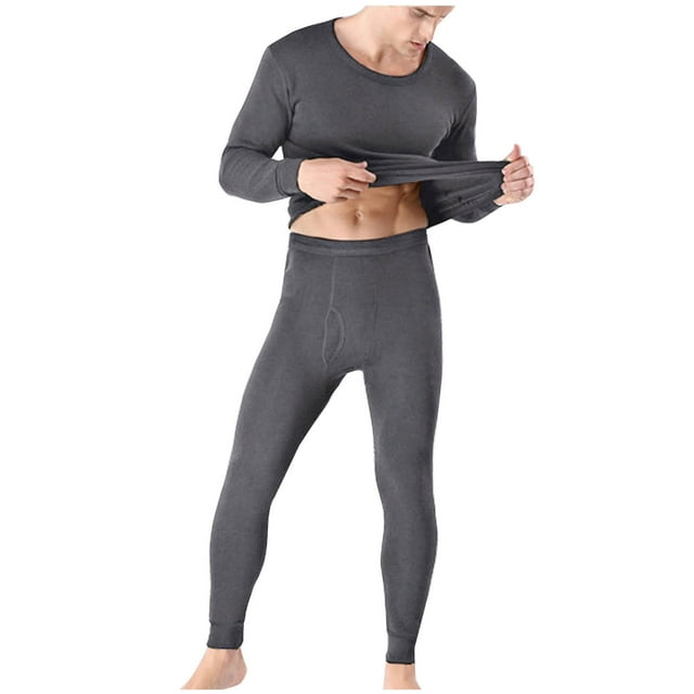 Chemises à Manches Longues pour Hommes Chemises à Manches Longues Décontractées Hommes Décontractées Manches Longues Solides sous-Vêtements Chauds Haute Élasticité Ensemble