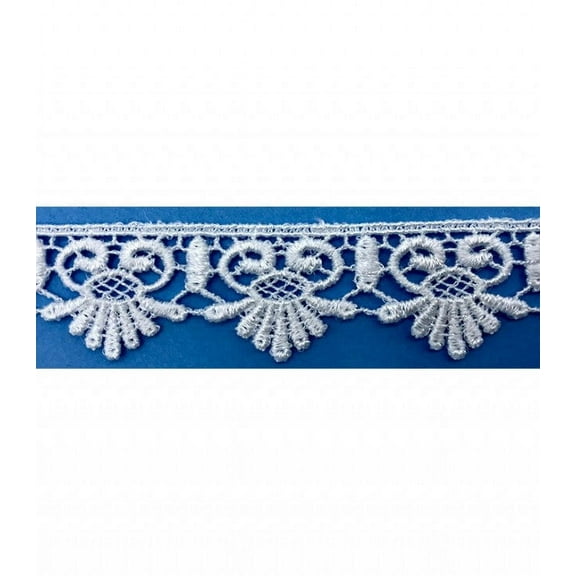 WHITE 7/8 INCH VENICE LACE