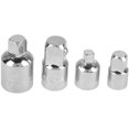 thumbnail image 4 of Juego de reductores de 1/2", 3/8", 1/4" para conversión de llaves, adaptadores de dados de impacto de acero al cromo-vanadio plateados y negros, 4 of 5