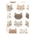 thumbnail image 7 of FORMRS 1-Subject Spiral Notebook 8" x 5" College Ruled 60 Refillable Sheet A5 Hard Cover, 2 Pack, Light Gray Cat Pattern, 7 of 7