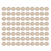 1000PCS 7MM DIY Accessories Material Natural Beads Flower Caps Spacer Pendant Hollow End Caps Jewelry Charm (KC Golden)