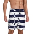 thumbnail image 2 of Wukai Anchors Men’s Short Pajama Pants With Pockets Soft Sleep Pj Shorts for Men-3X-Large, 2 of 6