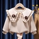 thumbnail image 4 of Suéter de felpa para niñas, suéter informal de cuello redondo a la moda para bebés de otoño, sudadera cálida de princesa para invierno, chaqueta para niños de 0 a 6 años, 4 of 5