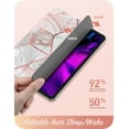 thumbnail image 5 of i-Blason Cosmo Lite Series Designed for iPad Pro 12.9 (2020 Release) Case, Slim Trifold Stand Smart Case Translucent Hard Back Protective Cover with Auto Sleep/Wake (Marble), 5 of 7