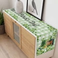 thumbnail image 4 of St. Patrick's Day Table Runner - 60 Inch Long, Kitchen Dining Table Runner Dresser Scarves, Lucky Shamrocks Boots Green Buffalo Plaid Farmhouse Decor for Coffee Tables Wedding Party Banquet, 4 of 8