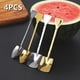 thumbnail image 2 of Cucharas de pala de acero inoxidable para café, cucharas de té creativas para helado, fruta, postre, vajilla, juegos de cubiertos, 4 piezas, 2 of 4