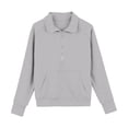 thumbnail image 4 of Riecok Sweatsuits for Girls Collared Long Sleeve Sweatshirts and Wide Leg Pant Half Zipper Workout Outfits, 4 of 6