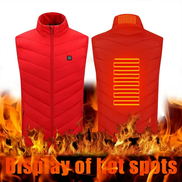 YoaNJYGR Weights for Working Out Exercise Stuff Steppers for Exercise 2 Area Heating Vest Unisex Outdoor Warm Clothing Heated for Riding Skiing