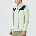thumbnail image 5 of Mrmaere Men's UPF 50+ Sun Protection Color Block Hooded Jacket Lightweight Outdoor Cycling Shirt Green XXXL, 5 of 5