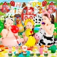 thumbnail image 6 of Farm Animal Birthday Decorations, 49pcs Farm Party Decorations - Balloons Backdrop Cupcake Toppers Head Hoop etc Birthday Decorations Supplies, 6 of 8