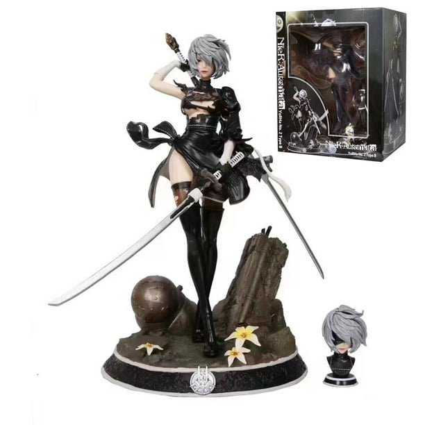 NieR Automata - Figura de anime HUNTER 2b YoRHa No.2 Tipo B Muñeca de colección para adultos 33CM zhangyuxiang LED