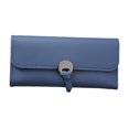 thumbnail image 4 of Cartera Larga para Mujer Salvador Tarjetero de Cuero Azul Oscuro, 4 of 9