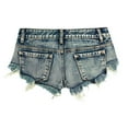 thumbnail image 3 of Women's Ripped Jeans Shorts Wide Leg Summer Beach Low Rise Vintage Solid Color Sexy Jeans Casual Summer Jean Shorts S-3XL, 3 of 9