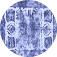 thumbnail image 1 of Ahgly Company Indoor Round Abstract Blue Modern Area Rugs, 7' Round, 1 of 4