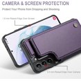 thumbnail image 3 of For Samsung Galaxy S21 Plus Case with Card Holder, for Samsung S21 Plus Wallet Case for Women Men with RFID Blocking, Durable Kickstand Shockproof Case for Galaxy S21 Plus 5G,Red, 3 of 6