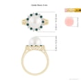thumbnail image 5 of ANGARA South Sea Cultured Pearl and Blue Diamond Ring in 14K Yellow Gold for Women | June Birthstone, Birthday, Anniversary, Jewelry Gift for Women | Pearl Ring, 5 of 8