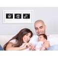 thumbnail image 2 of Pearhead Triple Sonogram Pregnancy Keepsake Picture Frame, Three Trimesters, White, 2 of 4
