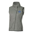 thumbnail image 2 of Women's Cutter & Buck Heather Gray Air Force Falcons Mainsail Sweater-Knit Full-Zip Vest, 2 of 3