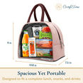 thumbnail image 3 of ComfiTime Lunch Bag - Insulated Lunch Box for Women, 8L or 14 Cans Large Capacity Cooler Bag for Adults & Teen, Cute Aesthetic Lunch Tote for Work, School, Extra Zippered Pocket for Wallet & Phone, 3 of 12