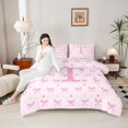 thumbnail image 4 of Homewish Personalized Initial T Bedding Comforter Set 2pcs for Kids Children Teens,Dreamy Princess Twin Comforter Sets Microfiber,Cute Ribbon Bowknot Breathable Bedding Set,Luxury Bedroom Decor, 4 of 8