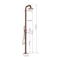 thumbnail image 2 of HEATGENE Outdoor Shower with Rain Shower and Handheld Shower Head for Outside/Poolside/Patio Drench Shower - Rose Gold, 2 of 5