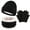Black-1, variant on FZ FANTASTIC ZONE Toddler Kids Winter Hats Mittens Gloves Scarf with Warm Ear Flaps Pom Pom Baby Beanie for 0-6 12 Months 1 2 3 4 Year Old Girls Boys Gifts
