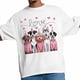 thumbnail image 5 of Camisetas gráficas casuales de manga corta con diseño de perro rosa y corazones de amor para hombre, 5 of 8