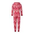 thumbnail image 4 of Fiomva Matching Family Christmas Pajamas Set Hoodie Pajamas Reindeer Jumpsuit Romper Holiday Pjs One Piece Hooded Sleepwear, 4 of 10