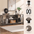 thumbnail image 4 of Alden Design TV Stand with Storage for TVs up to 65'', Taupe Wood, 4 of 10