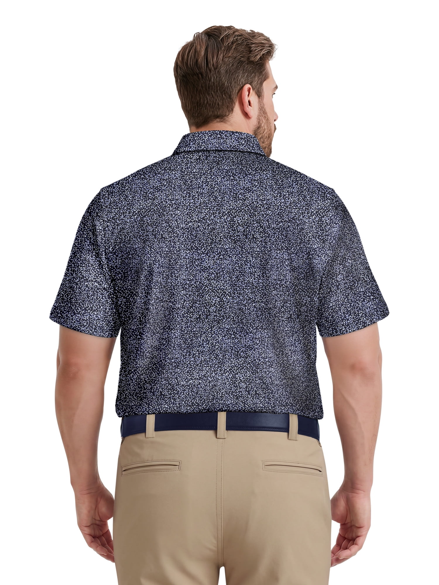 Ben Hogan Performance Men’s & Big Men's All-Over Micro-Confetti Short Sleeve Golf Polo Shirt, Sizes S-4XLT