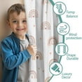 thumbnail image 3 of Blackout Kids Curtains,White Boho Bohemia Rainbow Hearts Pattern Childrens Insulated Curtains Set Of 2,Bedroom Essentials,Toddler Room Decor 42x54in(106x137cm), 3 of 5