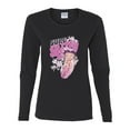 thumbnail image 2 of Wild Bobby Shore Surfer Betty Boop Betty Boop Womens Long Sleeve T-Shirt, Black, Small, 2 of 5