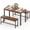 Brown, variant on 3 Piece Dining Room Table, Kitchen Dining Table Set with 2 Benchs for Apartment Breakfast Nook and Samll Space, Grey
