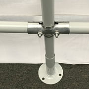 دفيئة كينج كانوبي 10 × 10، 1 3/8 بوصة. إطار فولاذي، 6 أرجل، قماش أبيض غير شفاف Solarig® Ripstop
