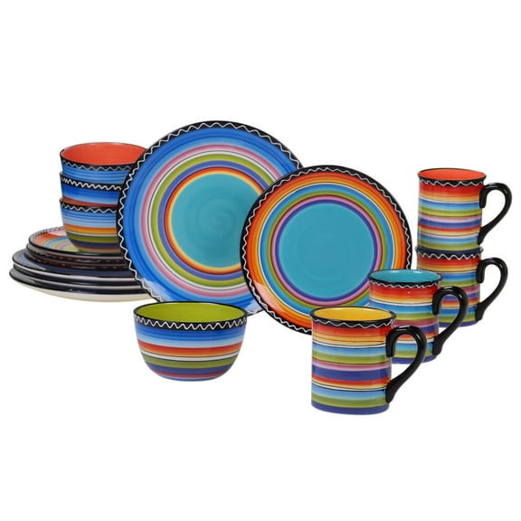 Tequila Sunrise 16pc Dinnerware Set