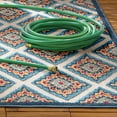 thumbnail image 4 of TOWN & COUNTRY EVERYDAY Brooks Retro Geo Indoor Outdoor Area Rug, UV Fade Resistant, High-Low Pile, Red/Mutli, 3'11"x5'2", 4 of 13