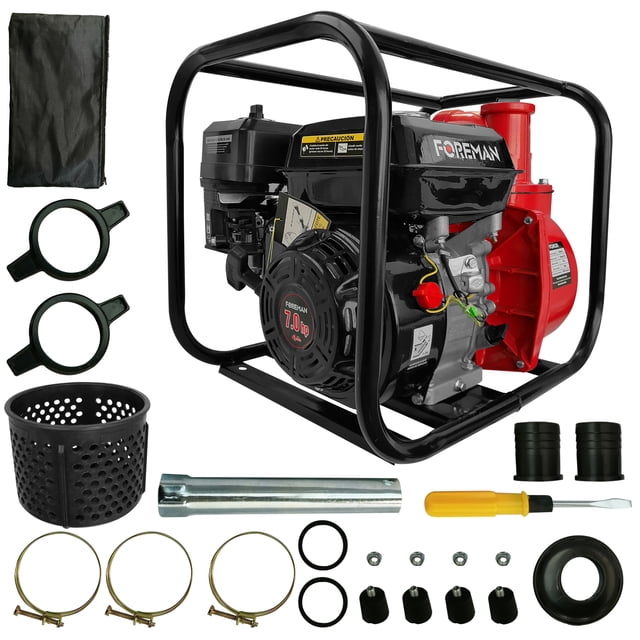 Motobomba Bomba de Agua A Gasolina FOREMAN 3X3 Pulg 7hp FOM30