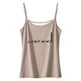 thumbnail image 3 of WEIWEN Cat Control Ladies Tank Tops for Women Adjustable Spaghetti Strap Tank Top Summer Sleeveless Cami Shirts Workout Camisoles tx03-Khaki, S, 3 of 3