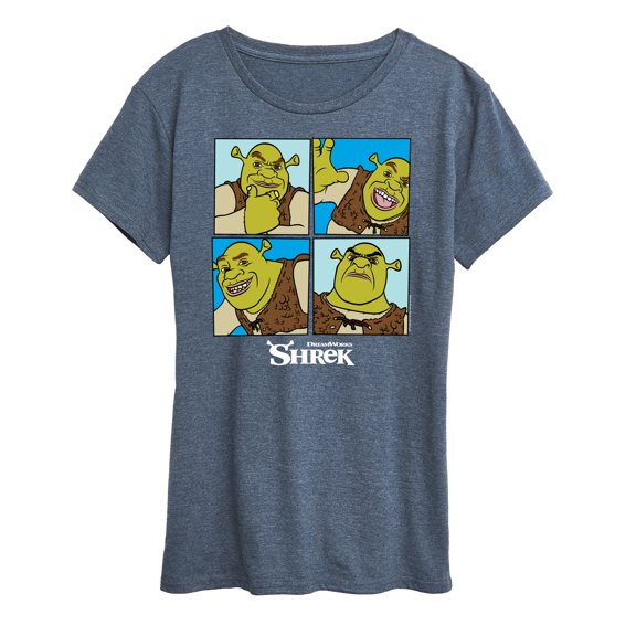 Shrek - Many Faces of Shrek - Women's Short Sleeve Graphic T-Shirt