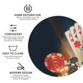 thumbnail image 3 of Fotbe Casino Poker Chips Drawing Drink Coasters Set of 4 Leather Coasters Spill Protection for Table Desk,Durable and Non Slip Leather Coaster ,4 Inches Drink Mats-Round Shape, 3 of 6