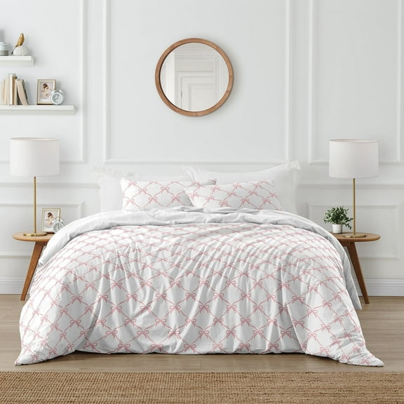Sweet Jojo Designs Ballerina and Ballet Bows Girl Full/Queen Bed Comforter Bedding Set 3 Piece